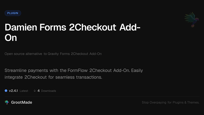 Damien Forms 2Checkout Add-On