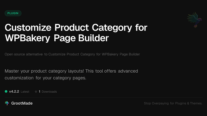 Customize Product Category for WPBakery Page Builder