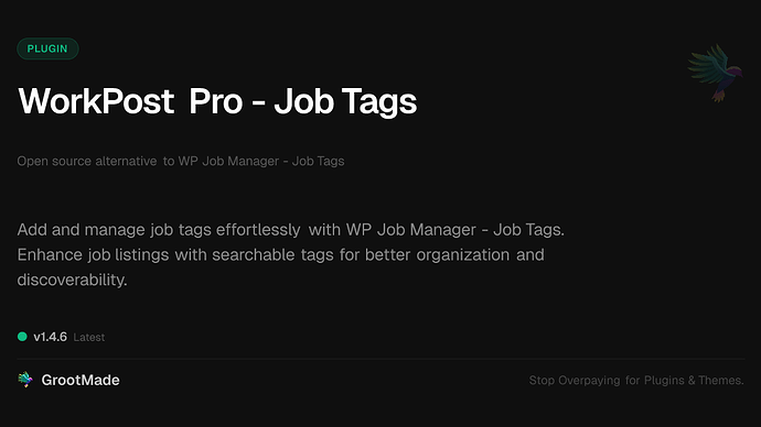 WorkPost Pro - Job Tags