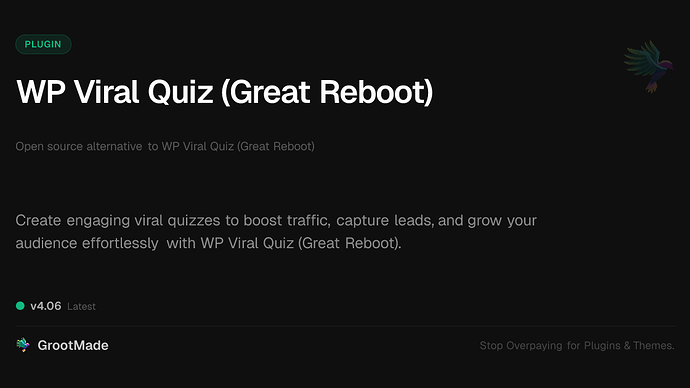 WP Viral Quiz (Great Reboot)