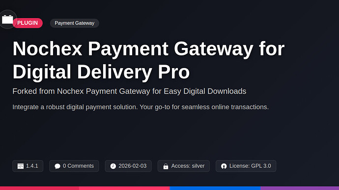 Nochex Payment Gateway for Awesome Downloads