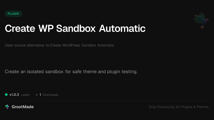 Create WP Sandbox Automatic