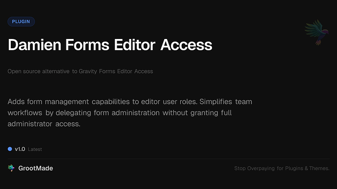 Damien Forms Editor Access