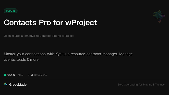Contacts Pro for wProject
