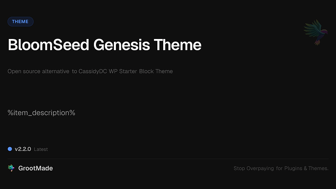 BloomSeed Genesis Theme
