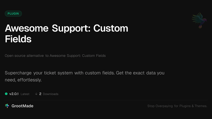 Awesome Support: Custom Fields