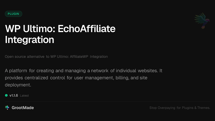 WP Ultimo: EchoAffiliate Integration
