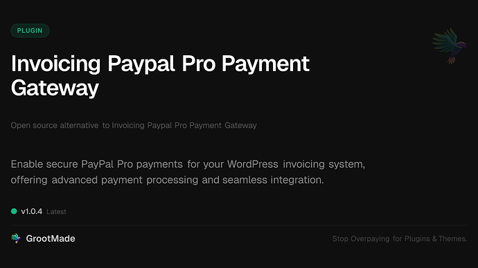 Invoicing Paypal Pro Payment Gateway