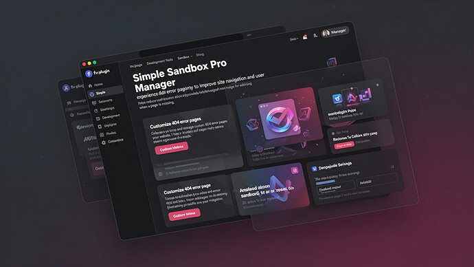 Simple Sandbox Pro Manager