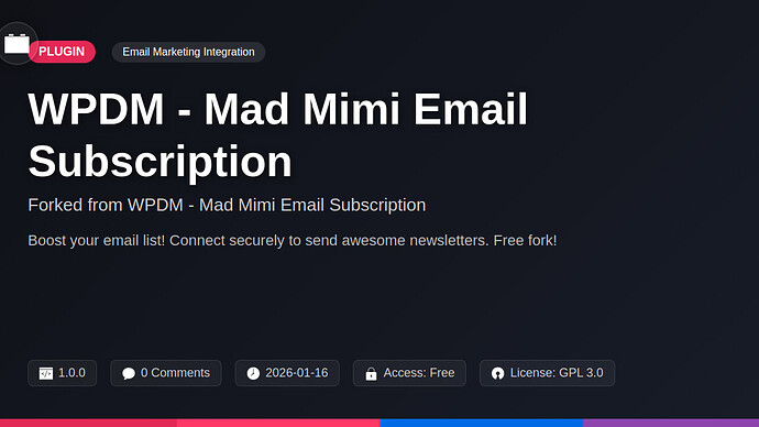 VaultSync - Mad Mimi Email Subscription