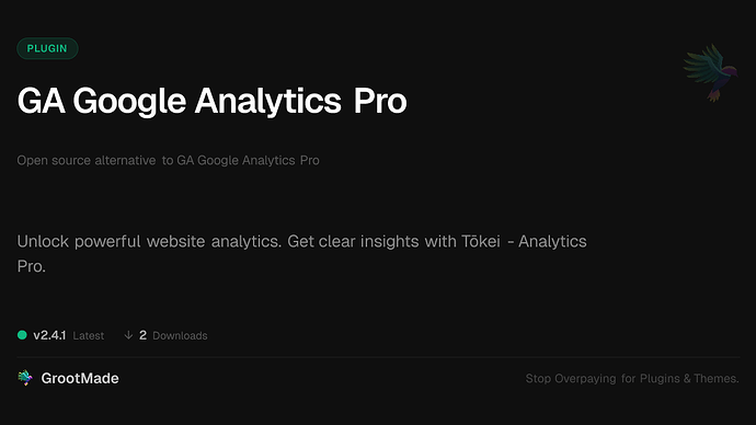 GA Google Analytics Pro