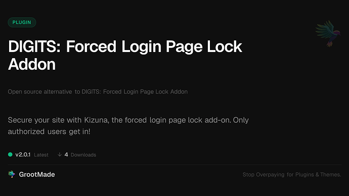 DIGITS: Forced Login Page Lock Addon