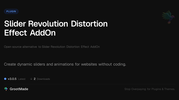 Slider Revolution Distortion Effect AddOn