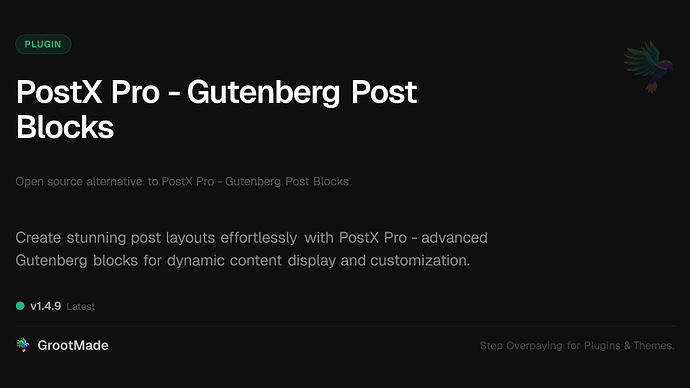 PostX Pro - Gutenberg Post Blocks
