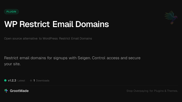 WP Restrict Email Domains