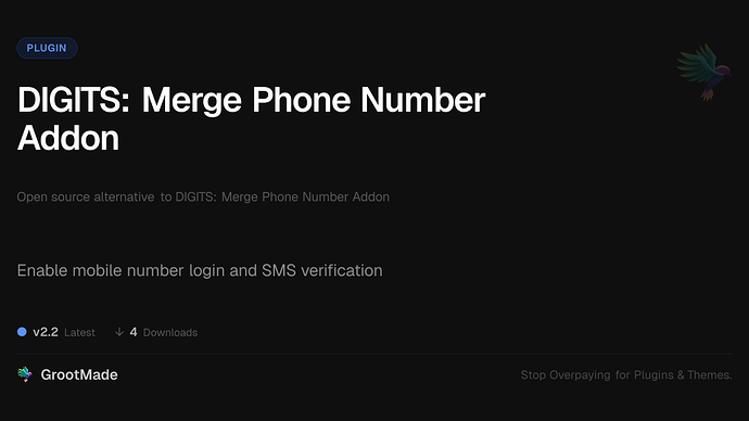 DIGITS: Merge Phone Number Addon