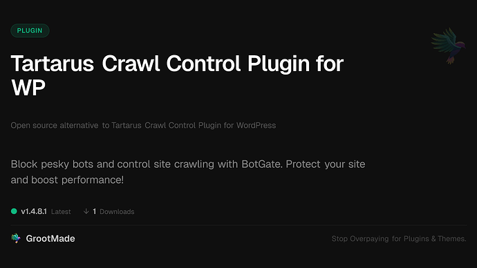 Tartarus Crawl Control Plugin for WP