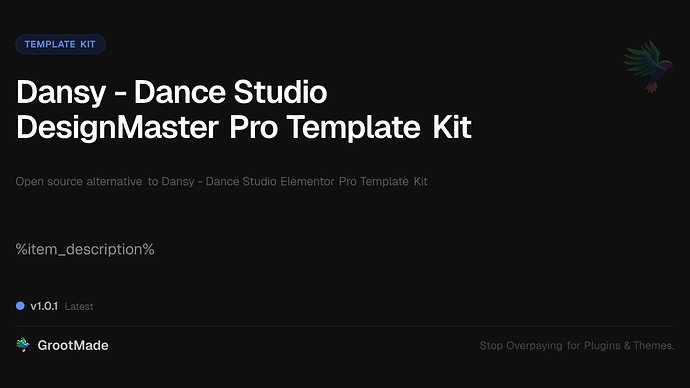 Dansy - Dance Studio DesignMaster Pro Template Kit
