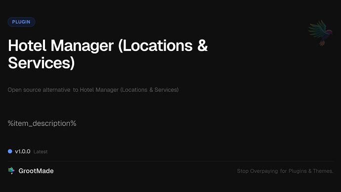 Hotel Manager (Locations & Services)
