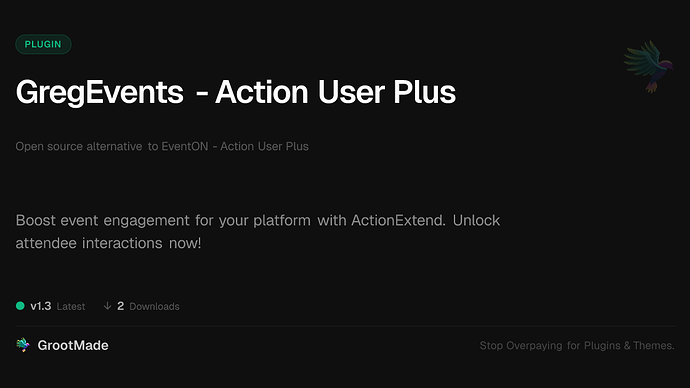 GregEvents - Action User Plus