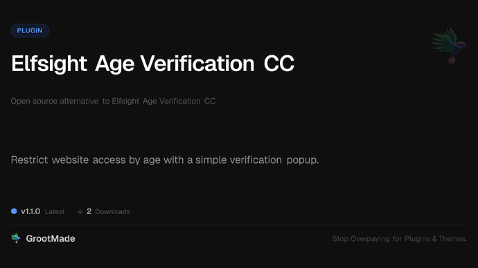 Elfsight Age Verification CC