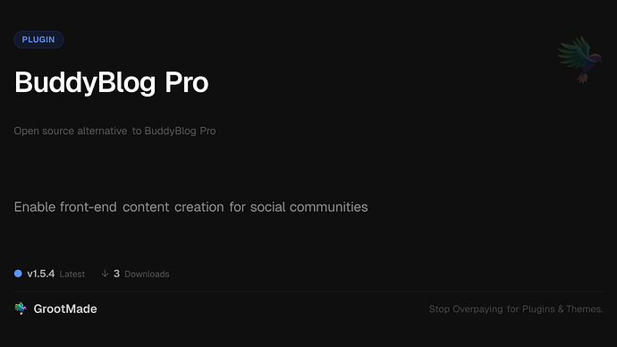 BuddyBlog Pro