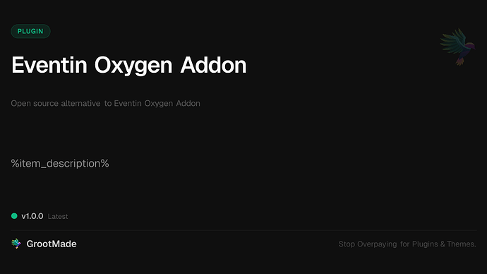 Eventin Oxygen Addon