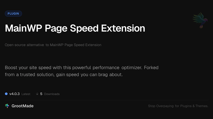 MainWP Page Speed Extension