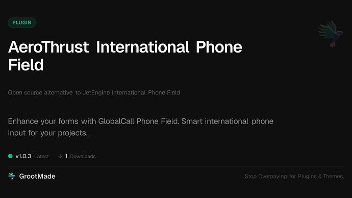AeroThrust International Phone Field