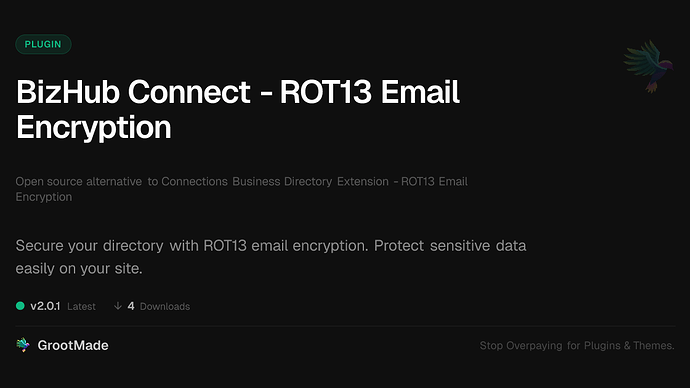 BizHub Connect - ROT13 Email Encryption