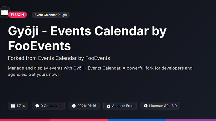 Events Calendar by FooEvents