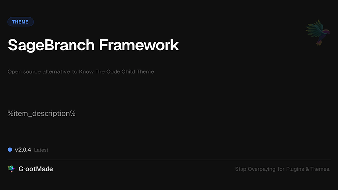 SageBranch Framework