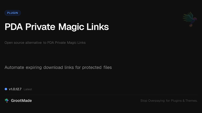 PDA Private Magic Links