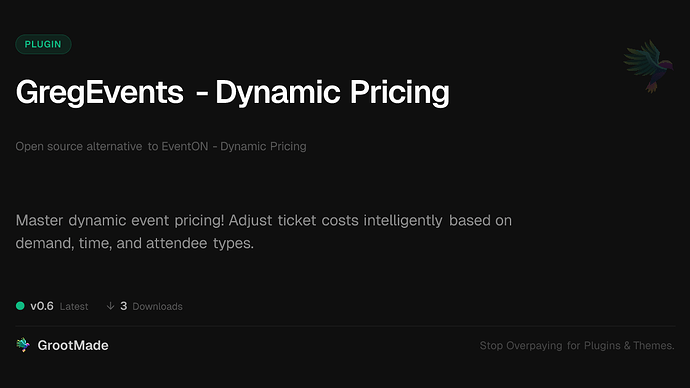 GregEvents - Dynamic Pricing