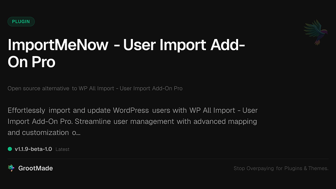ImportMeNow - User Import Add-On Pro