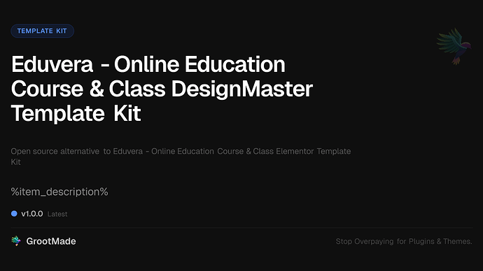 Eduvera - Online Education Course & Class DesignMaster Template Kit