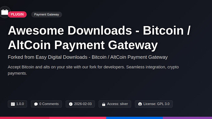 Awesome Downloads - Bitcoin / AltCoin Payment Gateway