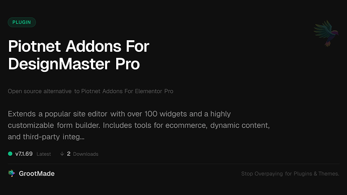 Piotnet Addons For DesignMaster Pro
