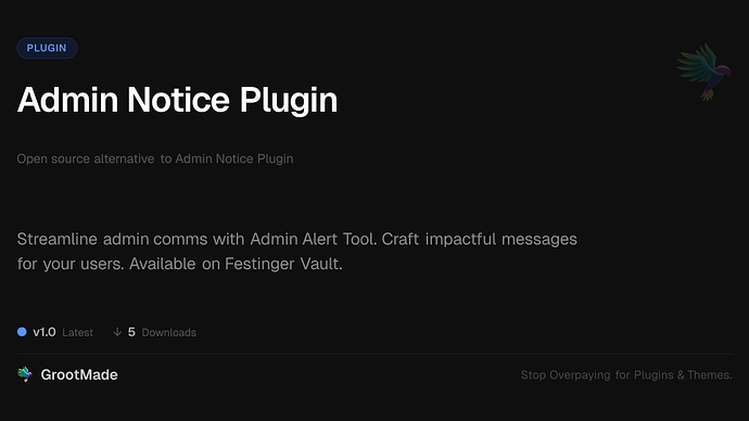Admin Notice Plugin