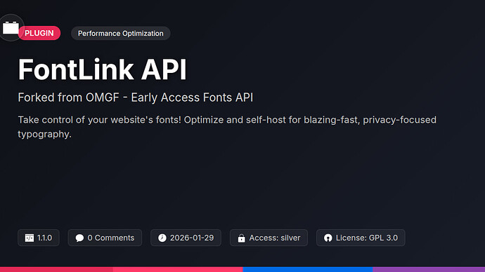 OMGF - Early Access Fonts API