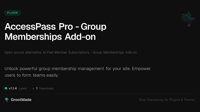 AccessPass Pro - Group Memberships Add-on