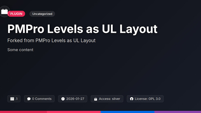 PMPro Levels as UL Layout