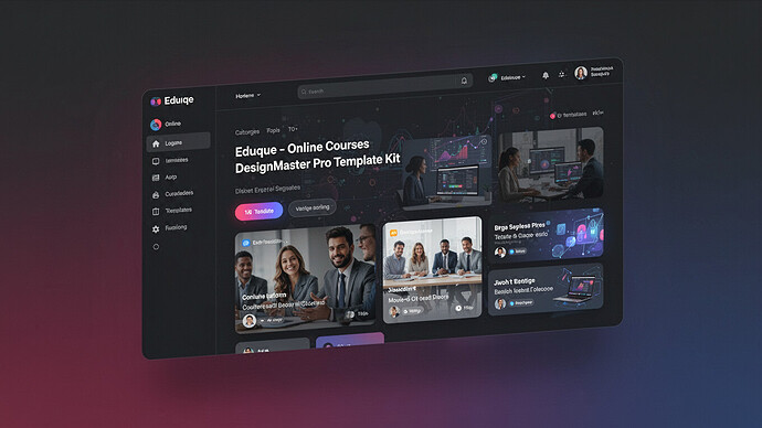 Eduqe - Online Courses DesignMaster Pro Template Kit