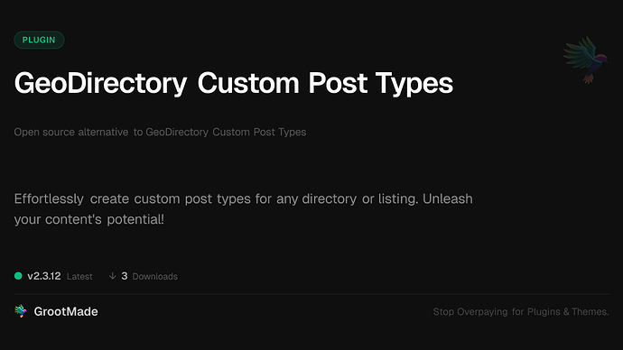 GeoDirectory Custom Post Types