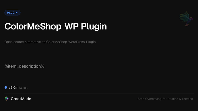ColorMeShop WP Plugin