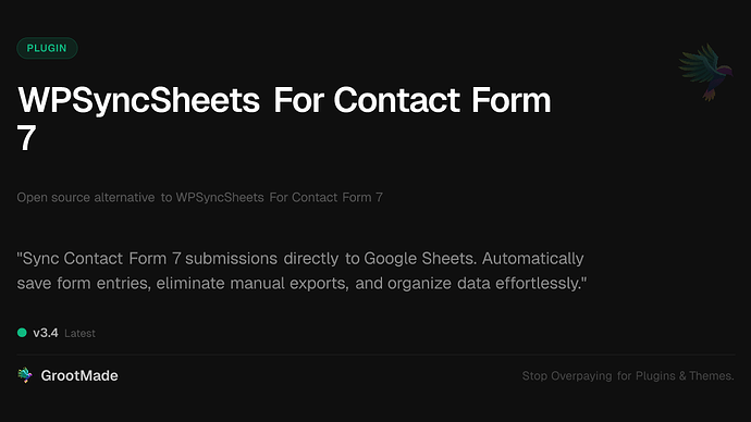 WPSyncSheets For Contact Form 7