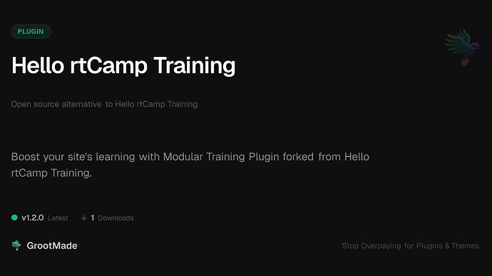 Hello rtCamp Training