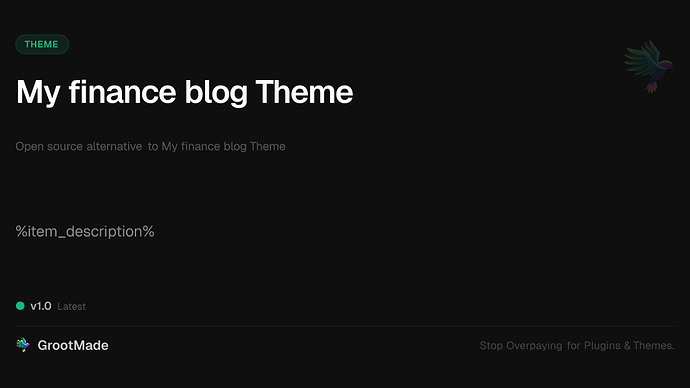 My finance blog Theme