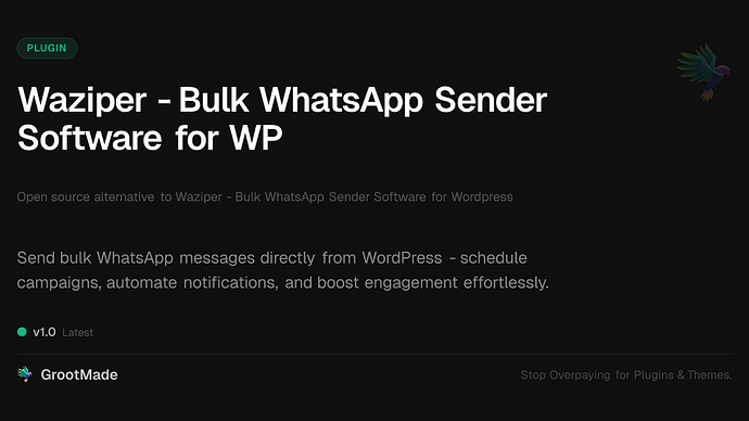 Waziper - Bulk WhatsApp Sender Software for WP