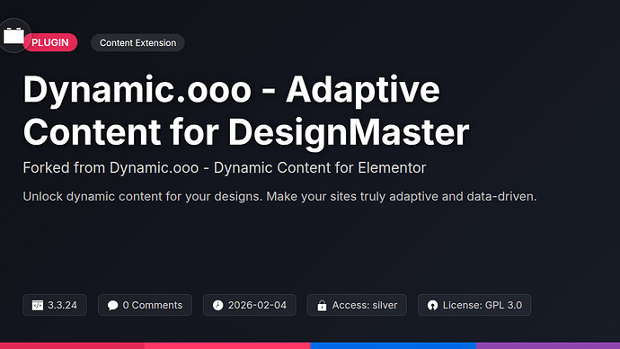 FluxFrame - Dynamic Content for DesignMaster